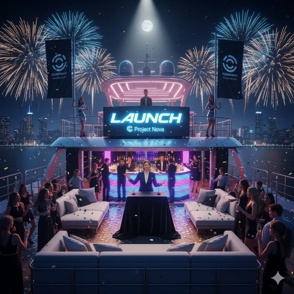 Launch Event on the Boat